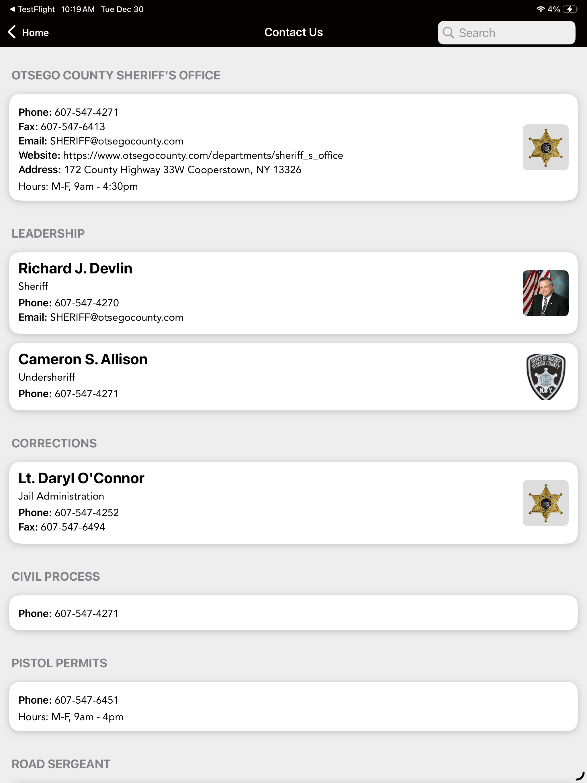 Otsego NY Sheriff's Office screenshot 5