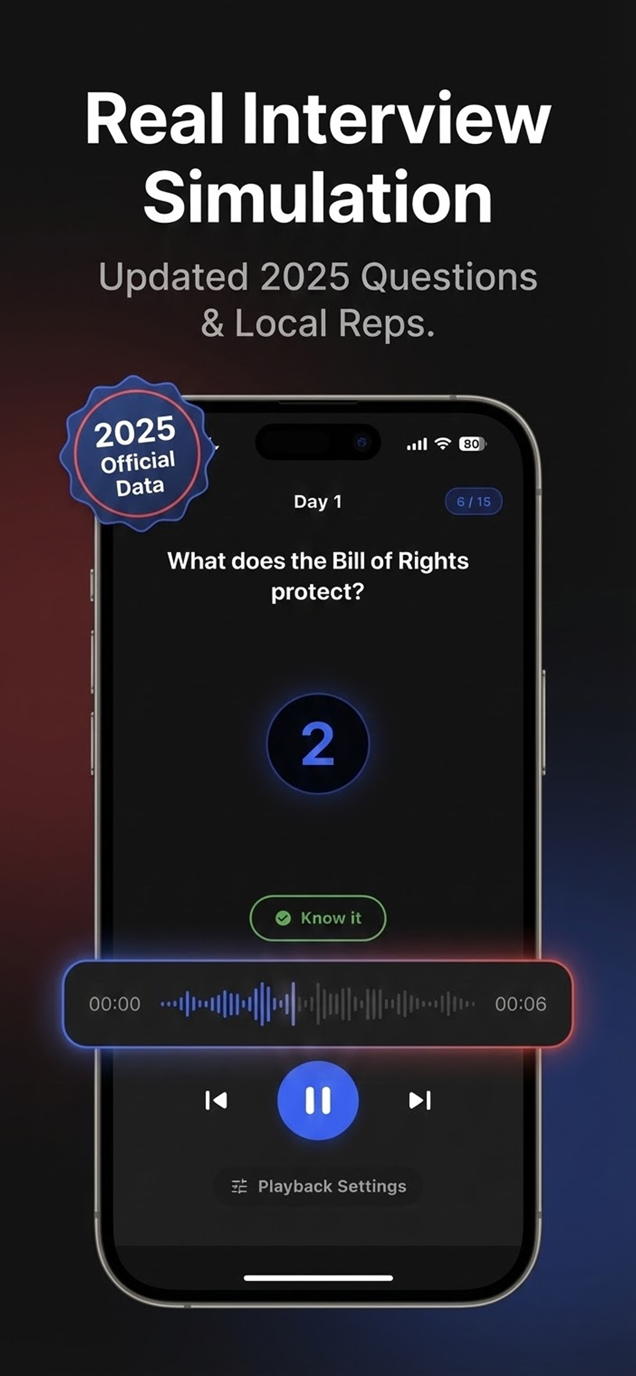 Civics Audio 2026: USCIS Prep screenshot 3