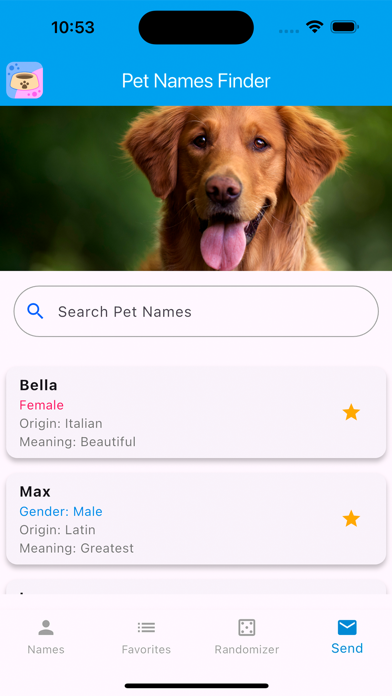 Pet Names Finder Screenshot