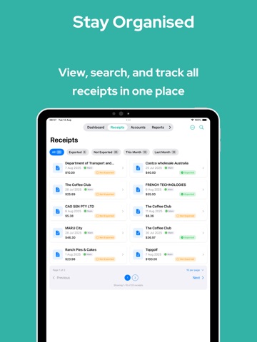 Receipt Reader AI iPad screenshot