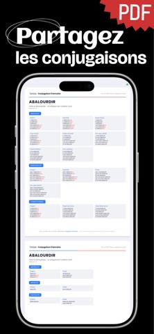 Conjugaison Française Offline iPhone screenshot