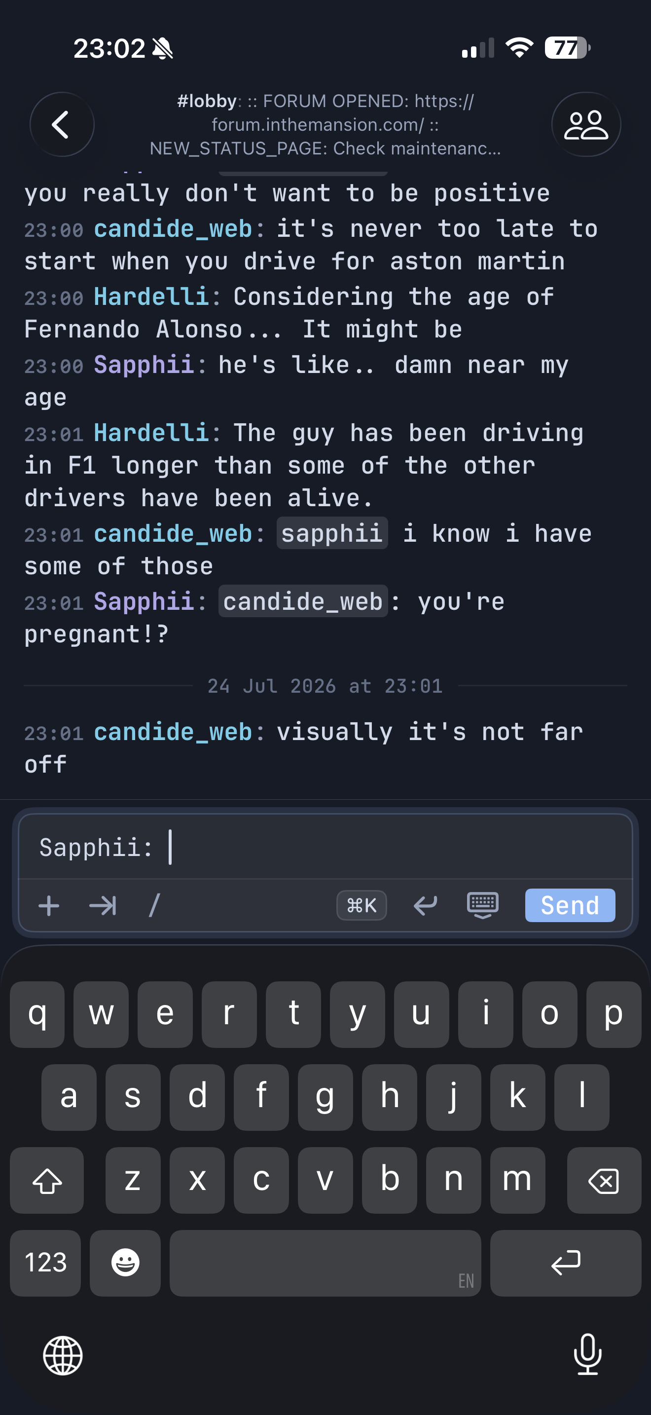 Mango IRC screenshot 7