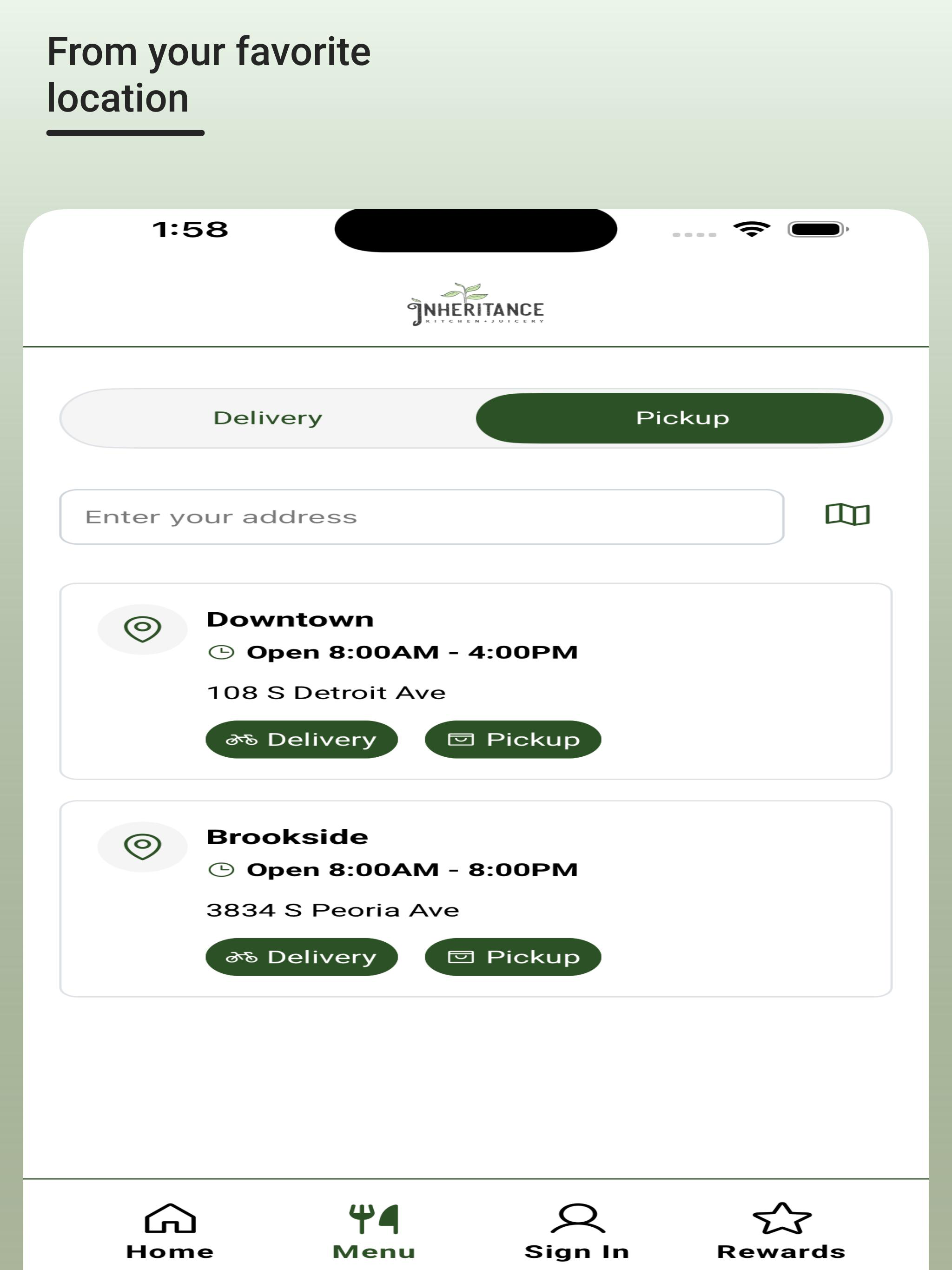 Inheritance Kitchen + Juicery screenshot 8