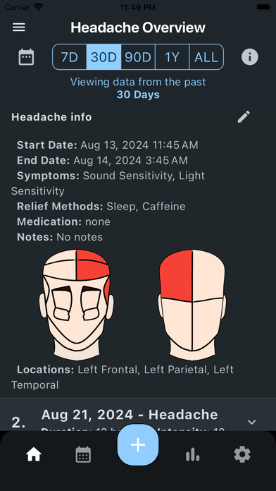 Achy - Headache Tracker Screenshot