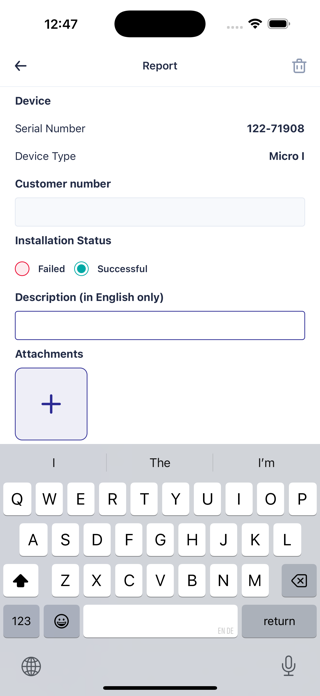 Installation Report Screenshot 2 of 3