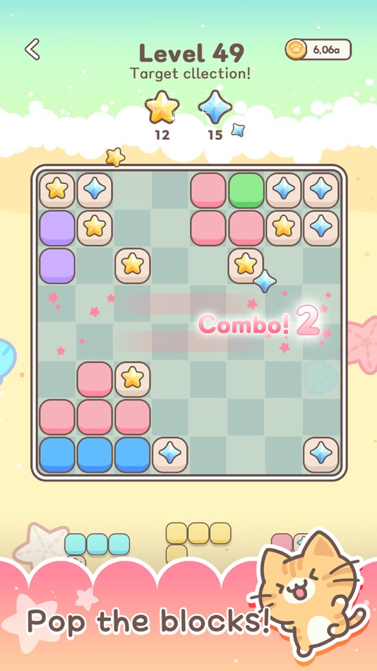 #3. Kitty Pop : block puzzle (iOS) Podle: Biginfive Co,.Ltd.