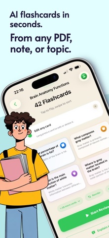 ThinkBud: AI PDF to Flashcards iPhone screenshot