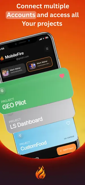 Firebase Manager : MobileFire iPhone screenshot 2