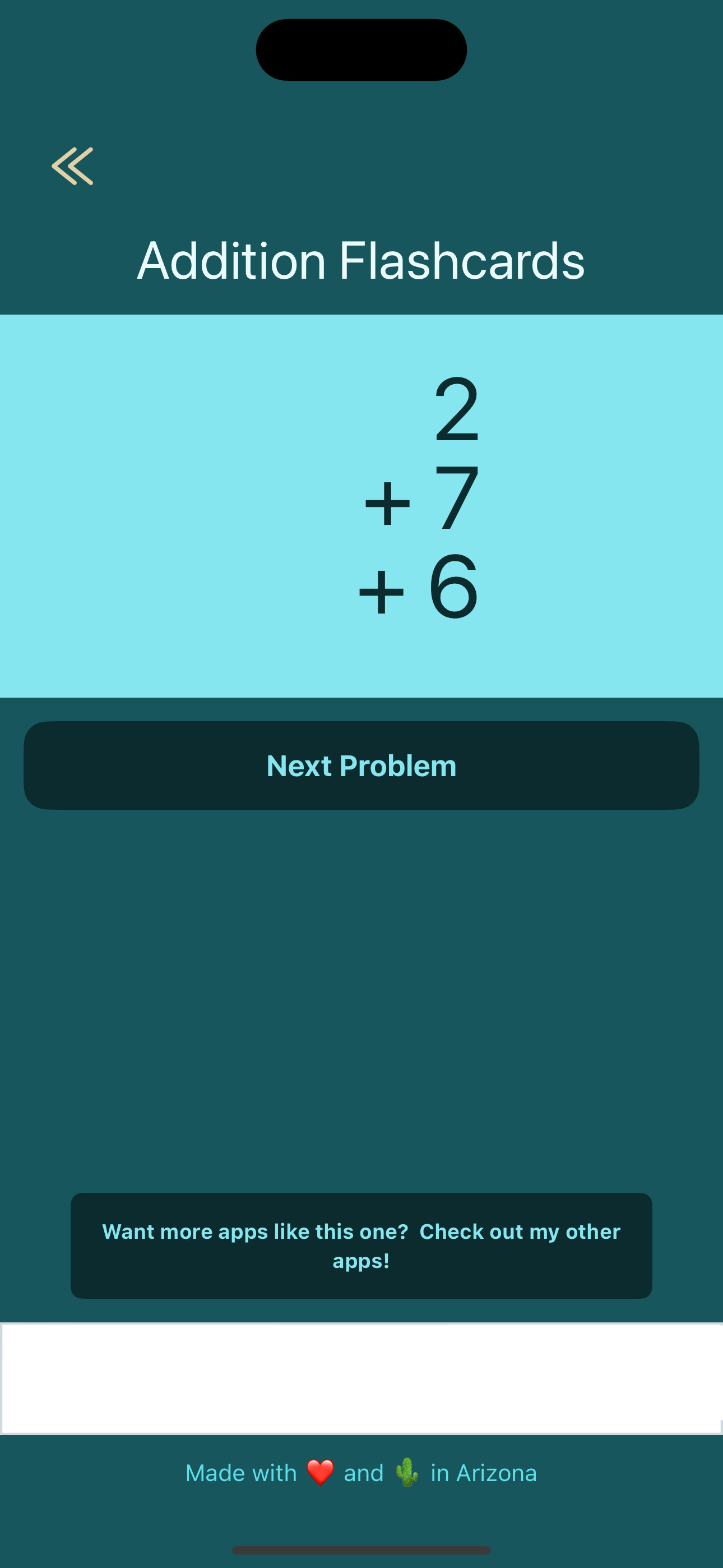Addition Math Flashcards