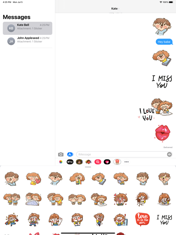 Screenshot #6 pour Crazy Cute Couple Stickers