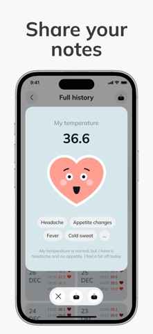 Fever & Temperature Tracker iPhone screenshot