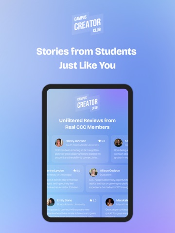 Campus Creator Club iPad screenshot
