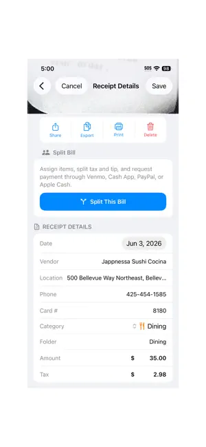 Receipt Savior - Save Receipts screenshot 3