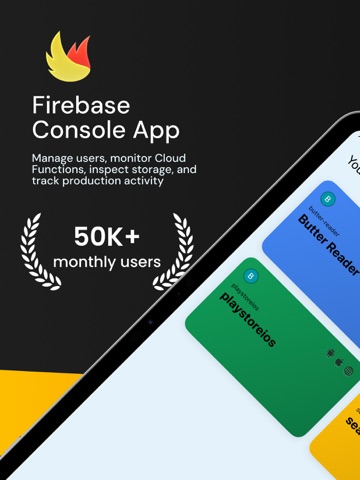 Firelog: Firebase Admin iPad screenshot 1