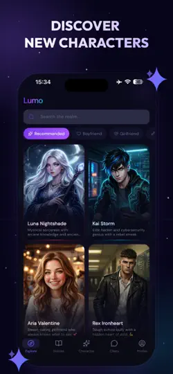 Lumo: Character AI iPhone Ekran Görüntüsü 1