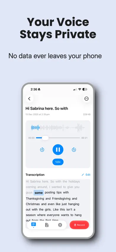 OffNote: Offline Voice Notes screenshot 2