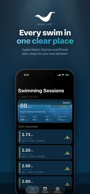 Blue Lap: AI Swim Coach screenshot 1