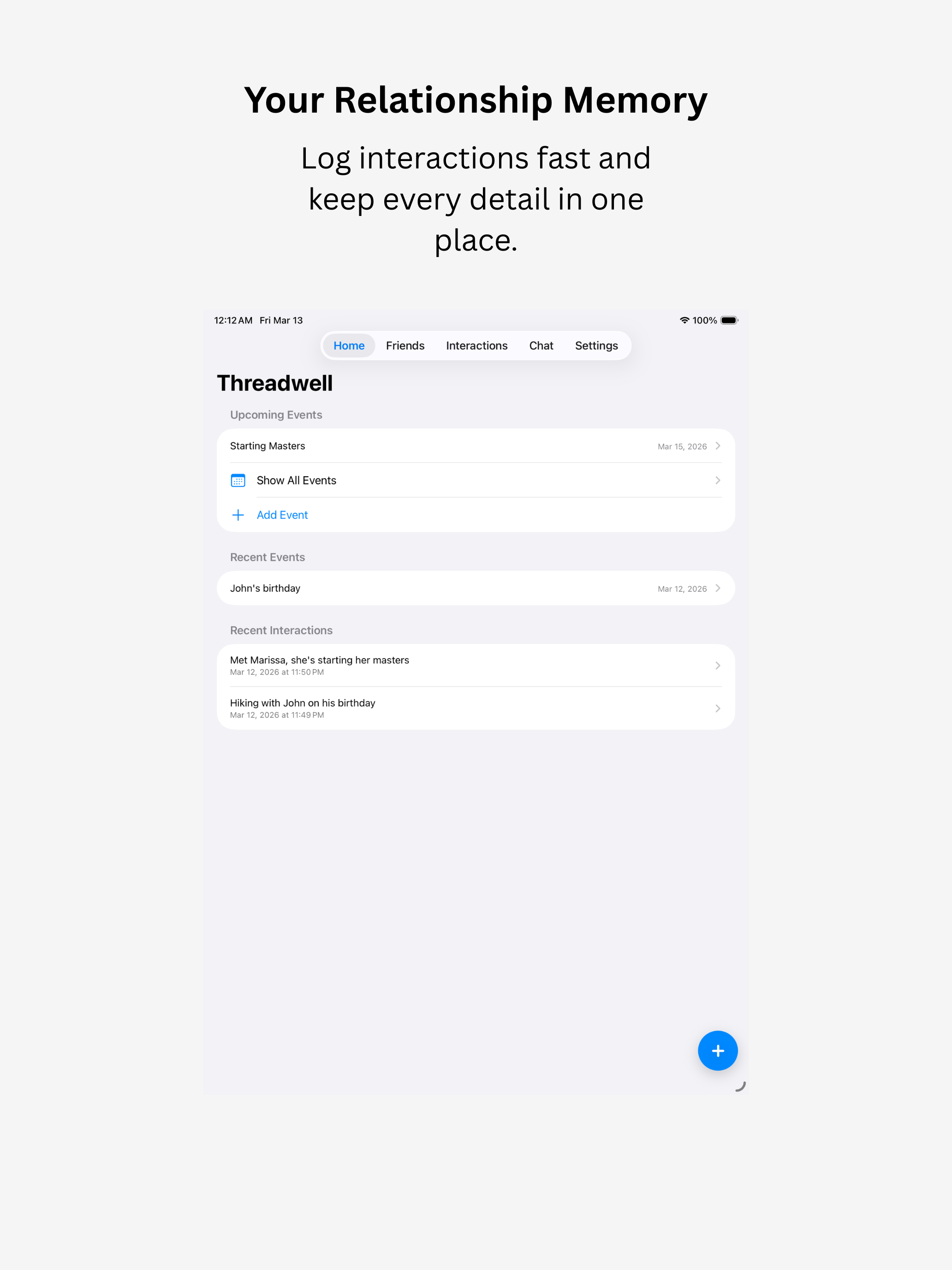 Threadwell - Friend Memories screenshot 8