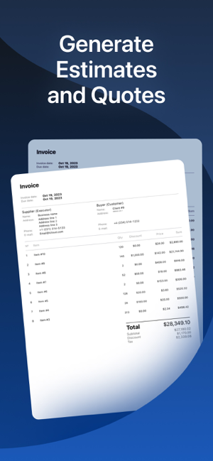 ‎The Invoice Maker Create Screenshot