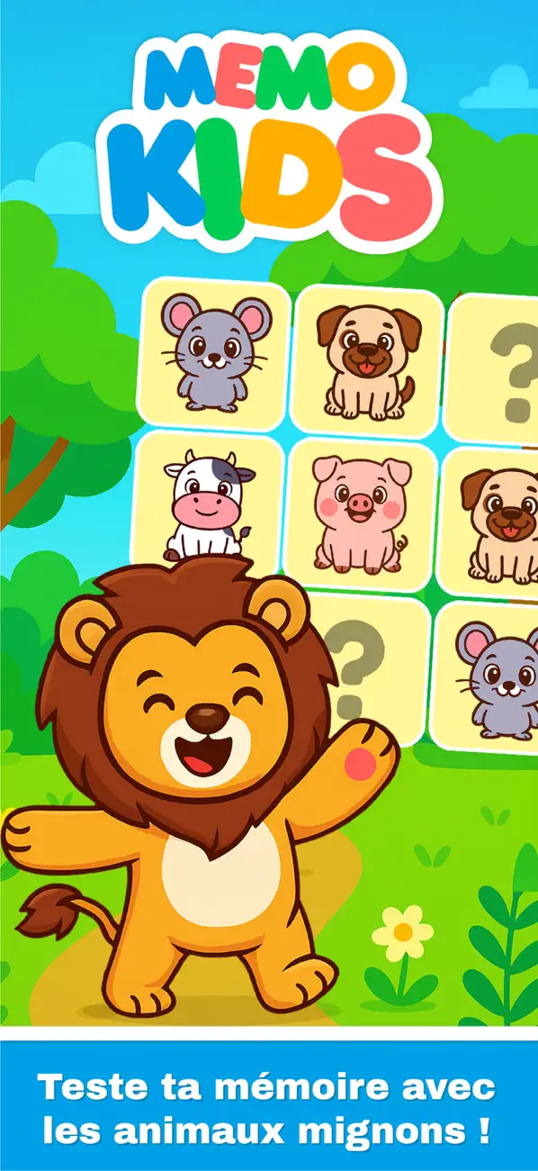 Screenshot #1 pour MemoKids: memory game, enfant