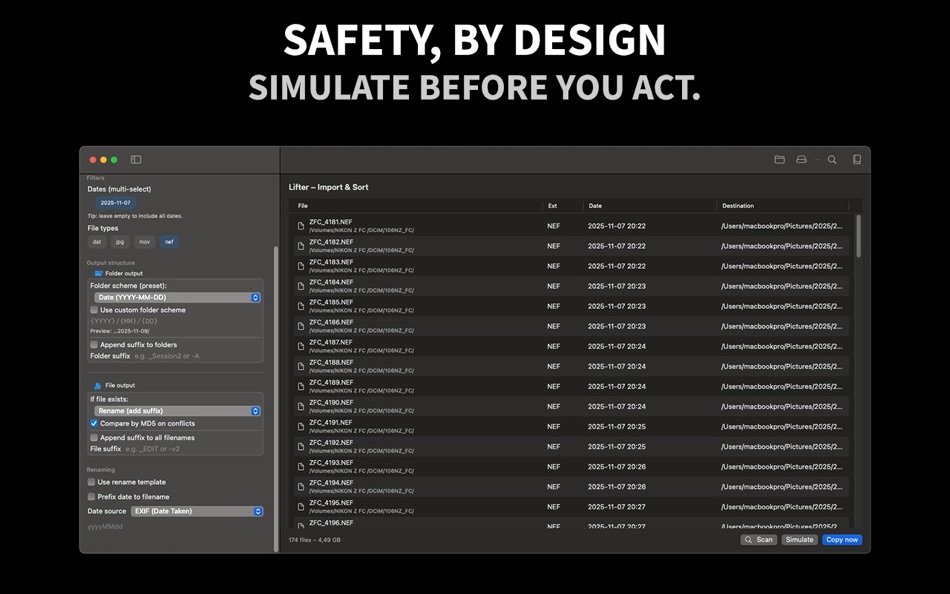#5. Lifter – Import & Sort (macOS) Ved: Serge Benati