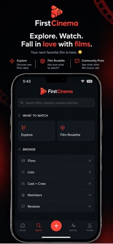 FirstCinema: Movie Diary & Log Screenshot 2 of 3