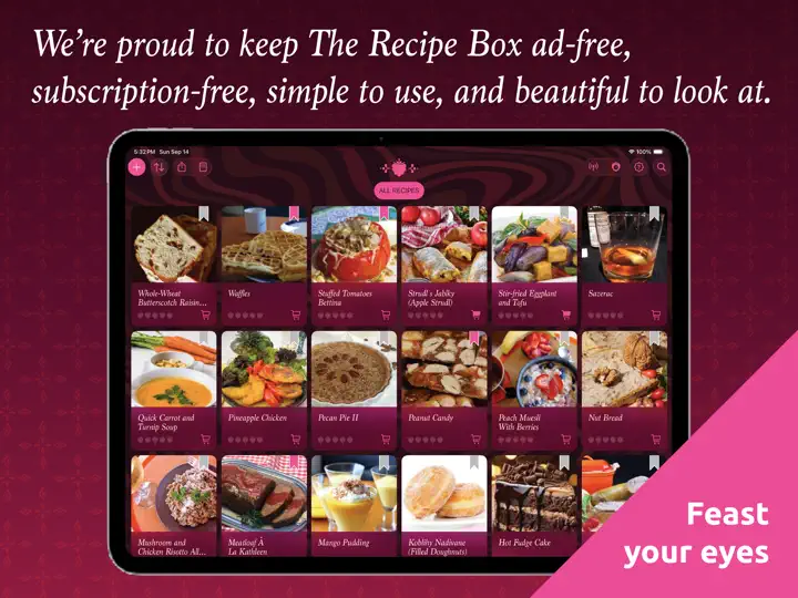 Captura de pantalla de The Recipe Box en iPhone 2