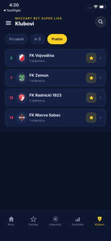 Superliga Srbije Screenshot 7 of 9