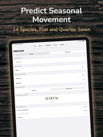 Wood Calc: Shop Calculator iPad screenshot
