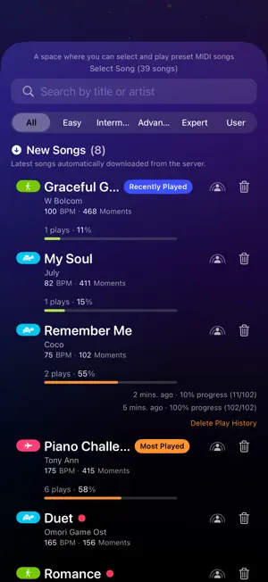 MusePlay Piano screenshot 2