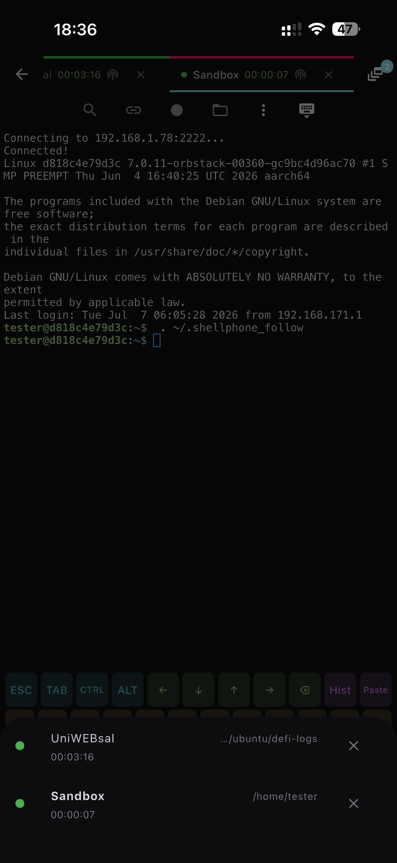 ShellPhone - SSH client screenshot 7