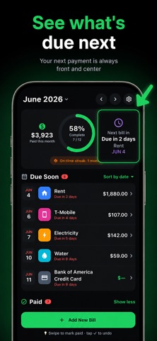 Bill Check: Monthly Bills screenshot