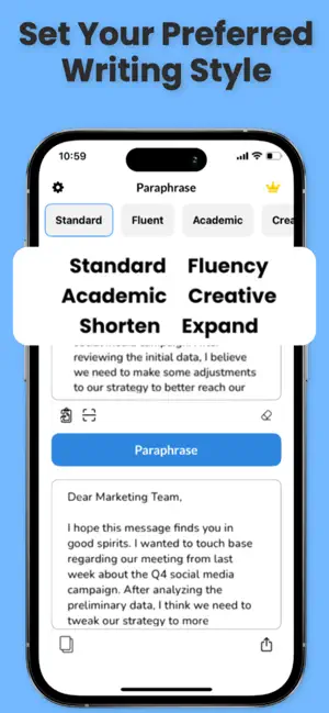 paraphrase paraphrasing tool screenshot 2