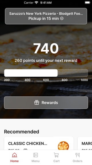 Saruzzo's New York Pizzeria app screenshot