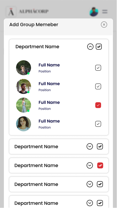 Alphacorp Intranet screenshot
