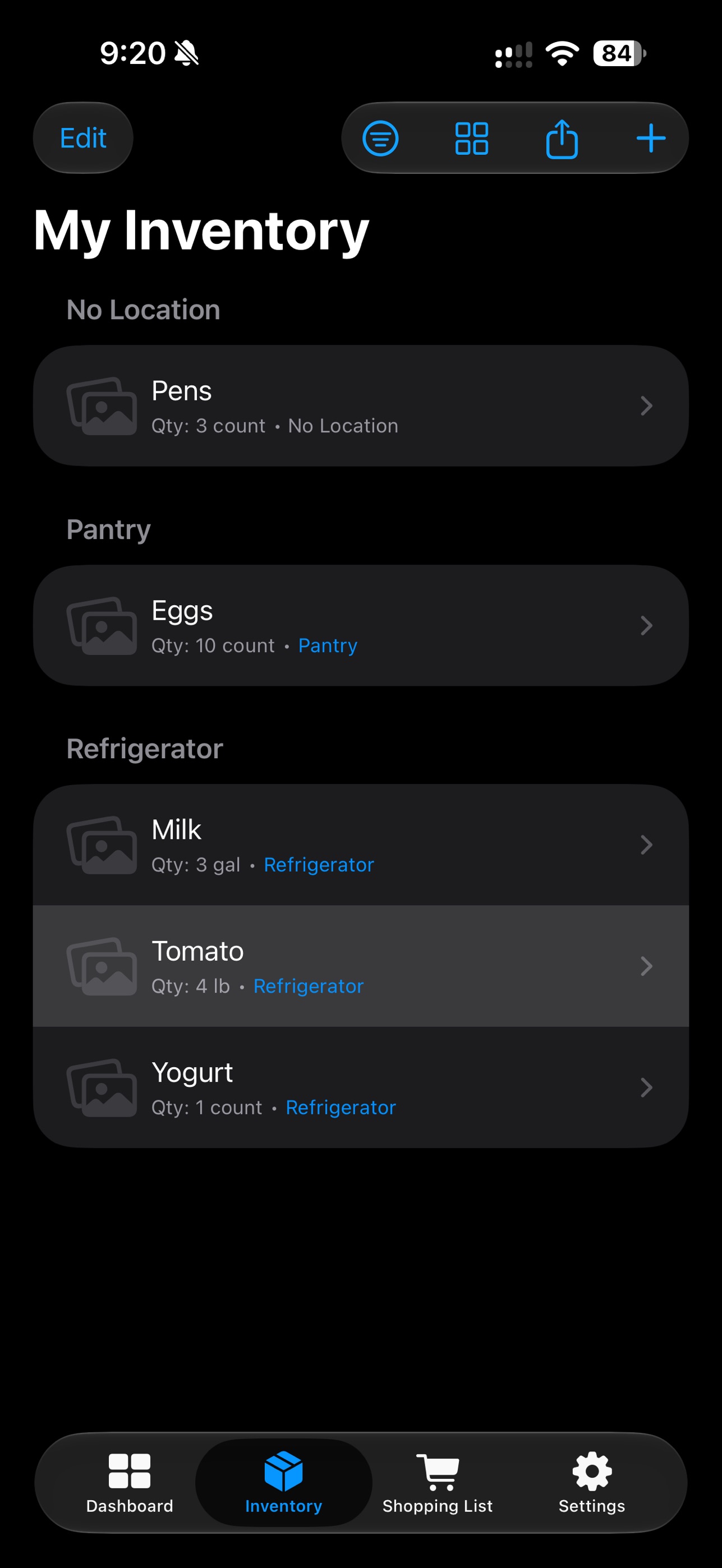 Screenshot 4 of Home Inventory & Shopping List