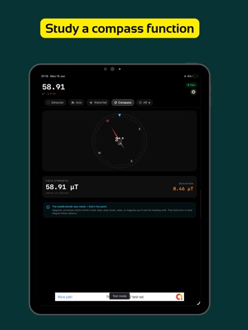 Magnet Meter - Field Detector iPad screenshot