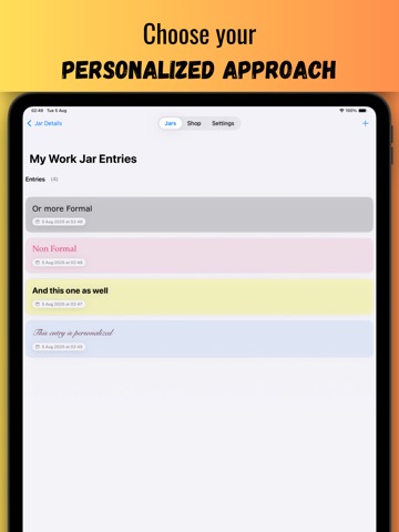 Gratitude Jar: Share Joy iPad screenshot