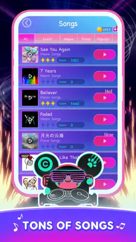 Cat Cute Tiles: Rhythm Games screenshot 6