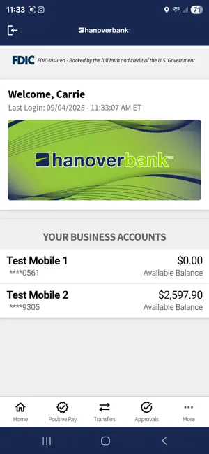 Hanover Business Mobile screenshot 1