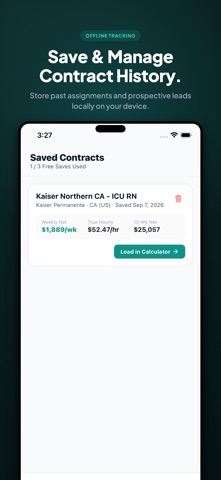 Travel Nurse Pay Calculator iPhone screenshot