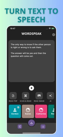 Text to speech - WordSpeak screenshot