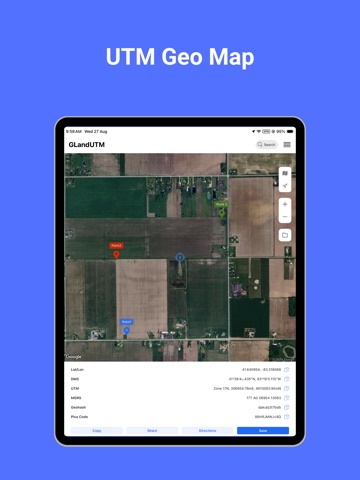 UTM Geo Map iPad screenshot