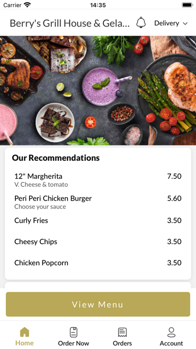 Berry's Grill House & Gelato Screenshot