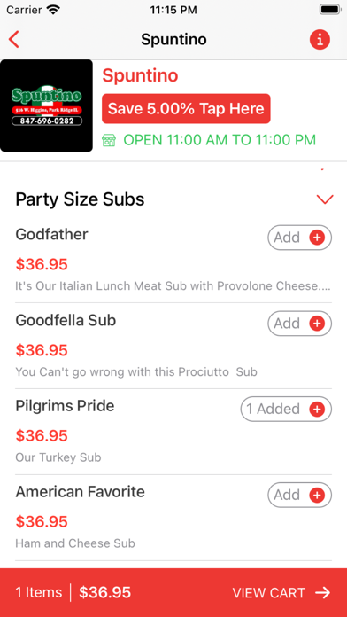 Spuntino - Restaurant Screenshot
