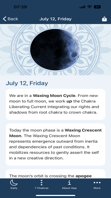 Moon Chakras™ iPhone screenshot 2 - Lifestyle app
