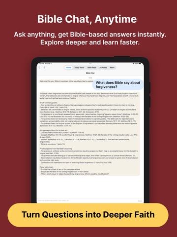 Bible Note Taker, Record, Chat iPad screenshot
