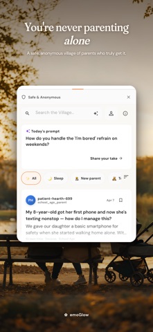 emoGlow: Smart Parenting iPhone screenshot