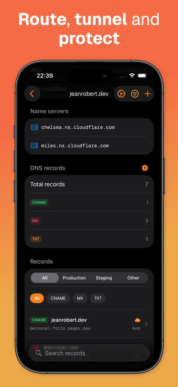 #5. Clouder for Cloudflare (iOS) Ved: Jean-Robert Nino
