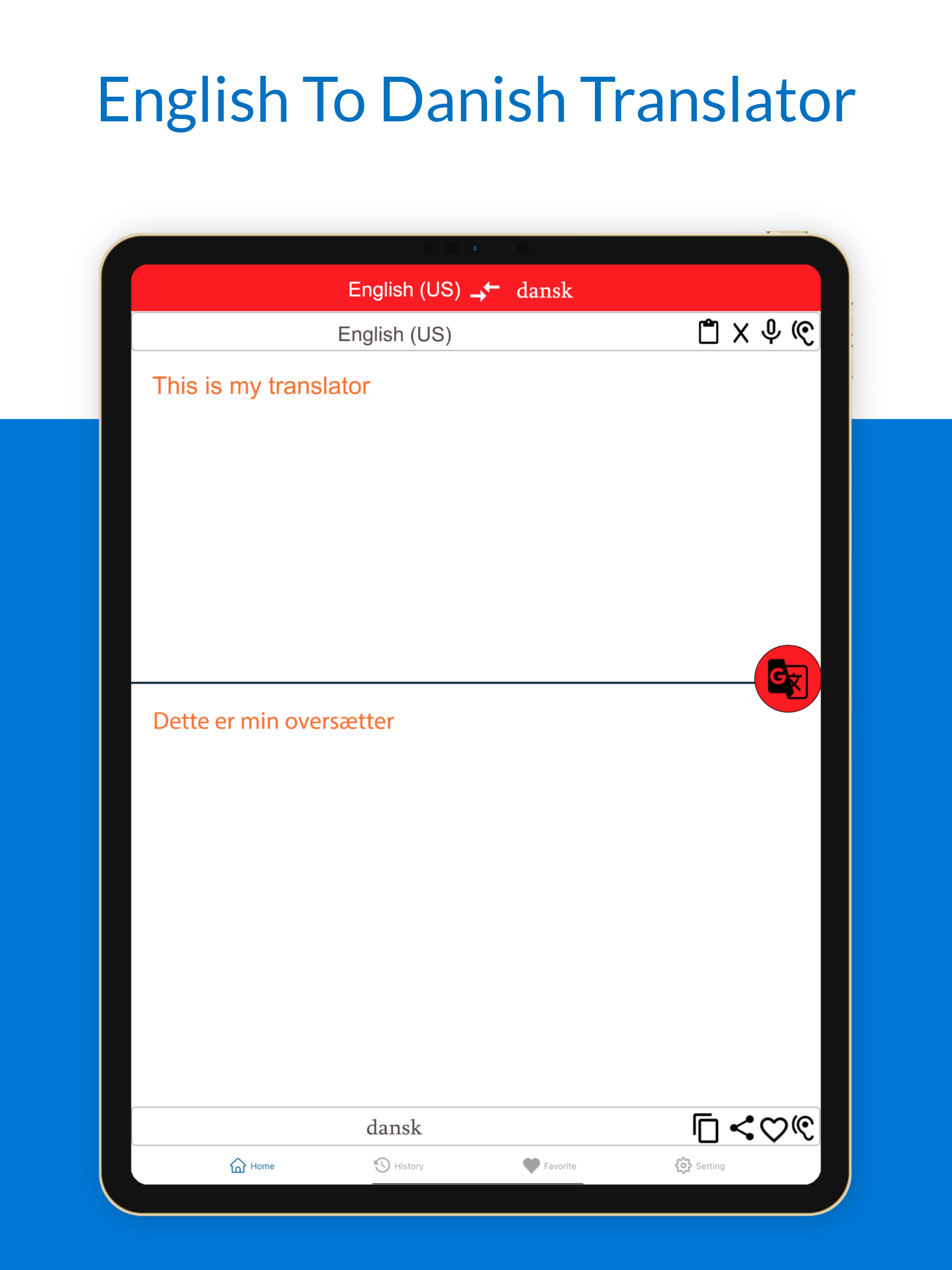 English To Danish Translation screenshot 7